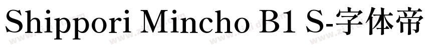 Shippori Mincho B1 S字体转换